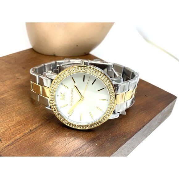 Michael Kors Women's Watch MK7348 Quartz Silver Dial 2-Tone Stainless Steel 38mm - Picture 8 of 14